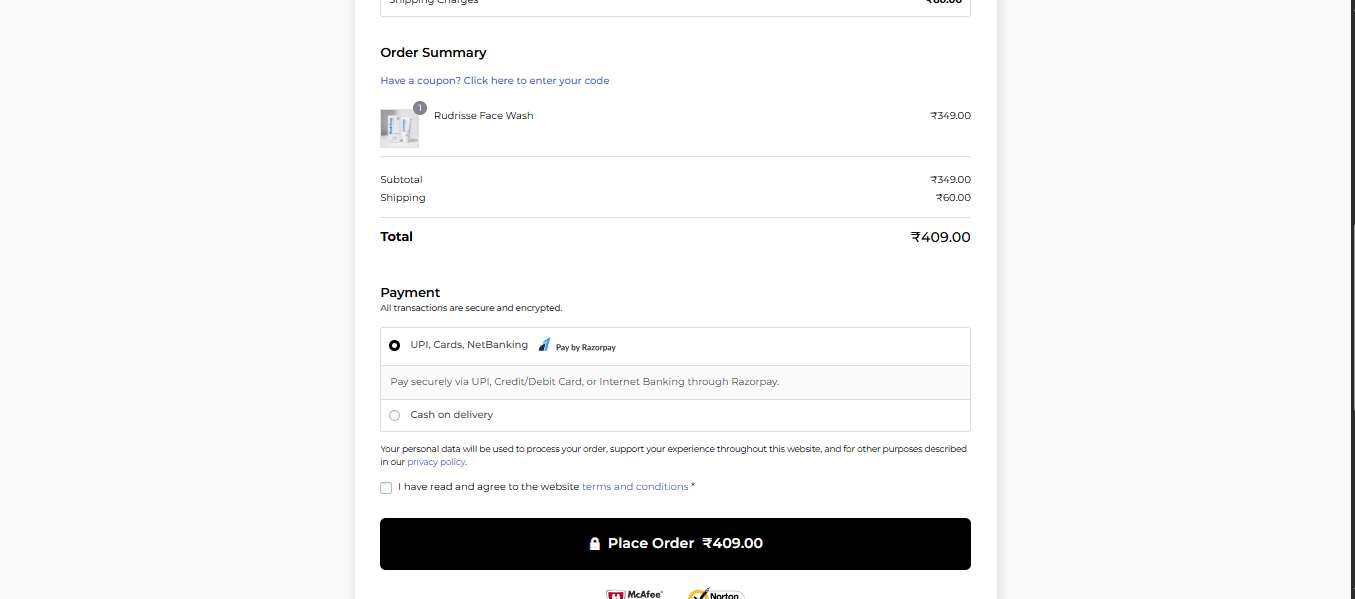 place order